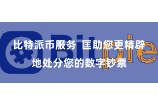 比特派币服务 匡助您更精辟地处分您的数字钞票