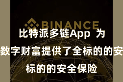 比特派多链App 为用户的数字财富提供了全标的的安全保险