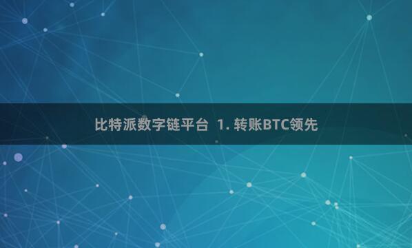 比特派数字链平台  1. 转账BTC领先