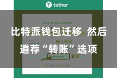 比特派钱包迁移  然后遴荐“转账”选项