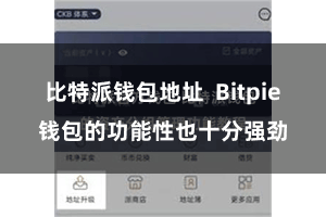 比特派钱包地址  Bitpie钱包的功能性也十分强劲