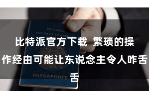 比特派官方下载  繁琐的操作经由可能让东说念主令人咋舌