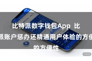 比特派数字钱包App  比特派账户惩办还精通用户体验的方便性
