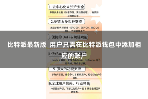 比特派最新版  用户只需在比特派钱包中添加相应的账户