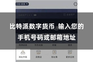 比特派数字货币 输入您的手机号码或邮箱地址