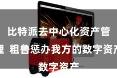 比特派去中心化资产管理  粗鲁惩办我方的数字资产