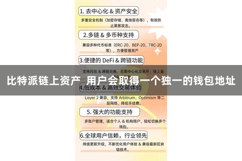 比特派链上资产 用户会取得一个独一的钱包地址